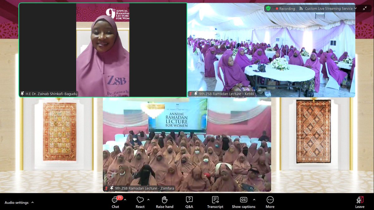 DR ZAINAB S BAGUDU RAMADAN LECTURE 4 WOMEN tweet media