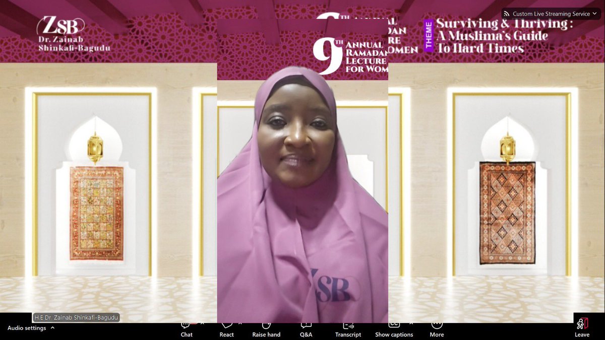 DR ZAINAB S BAGUDU RAMADAN LECTURE 4 WOMEN tweet media