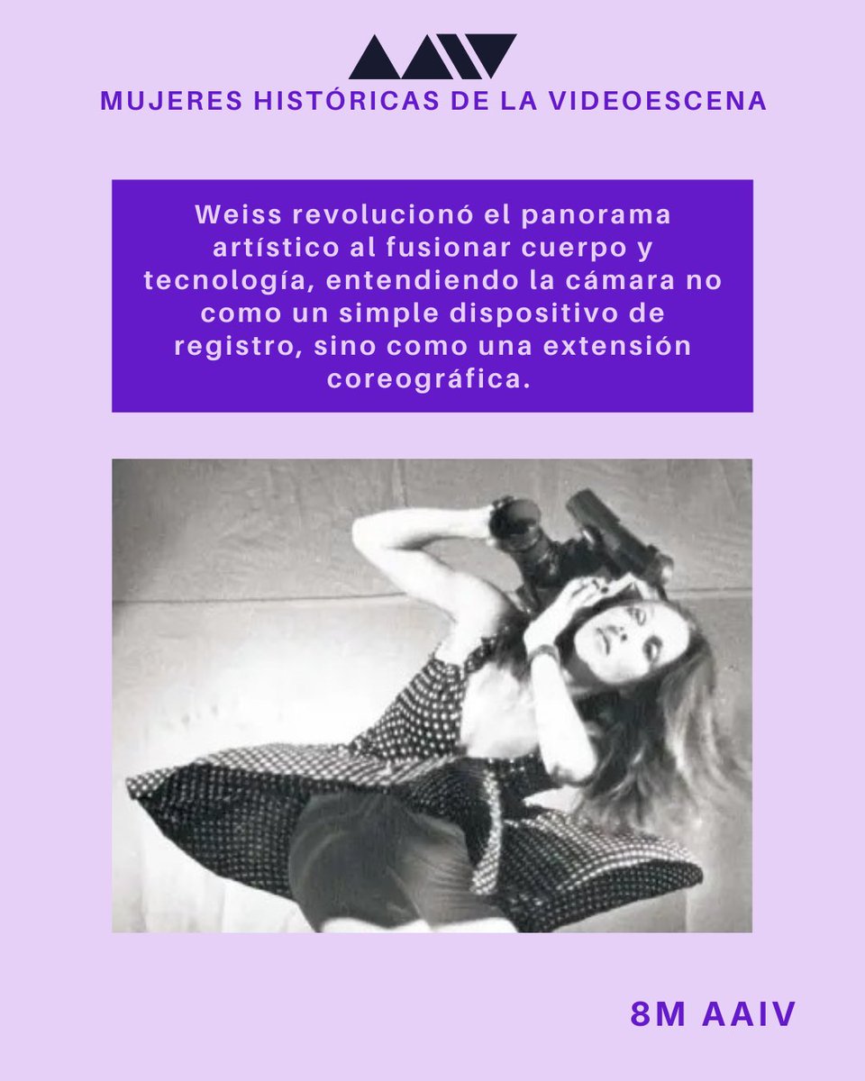 Aai_Adadi's tweet photo. Su enfoque experimental y profundamente personal abrió camino a nuevas formas de narrar desde el cuerpo en diálogo con la tecnología, consolidando una práctica que hoy sigue expandiéndose en múltiples direcciones.  

💜💡 #8M
#MujeresDeLaLuz https://t.co/jsnndlKO78