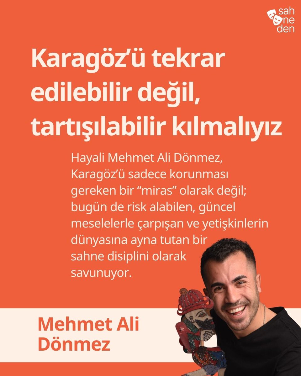 sahnedennet's tweet photo. 🎭Karagöz dosyası: Perdenin ardındakiler konuşuyor

Cengiz Samsun, Murat Karahüseyinoğlu, Hüseyin Dilan ve Mehmet Ali Dönmez, Karagöz'ün dününü, bugününü, geleceğini anlattı.

Söyleşiler: @mustafakaraQ 

https://t.co/PepWRcjEmI