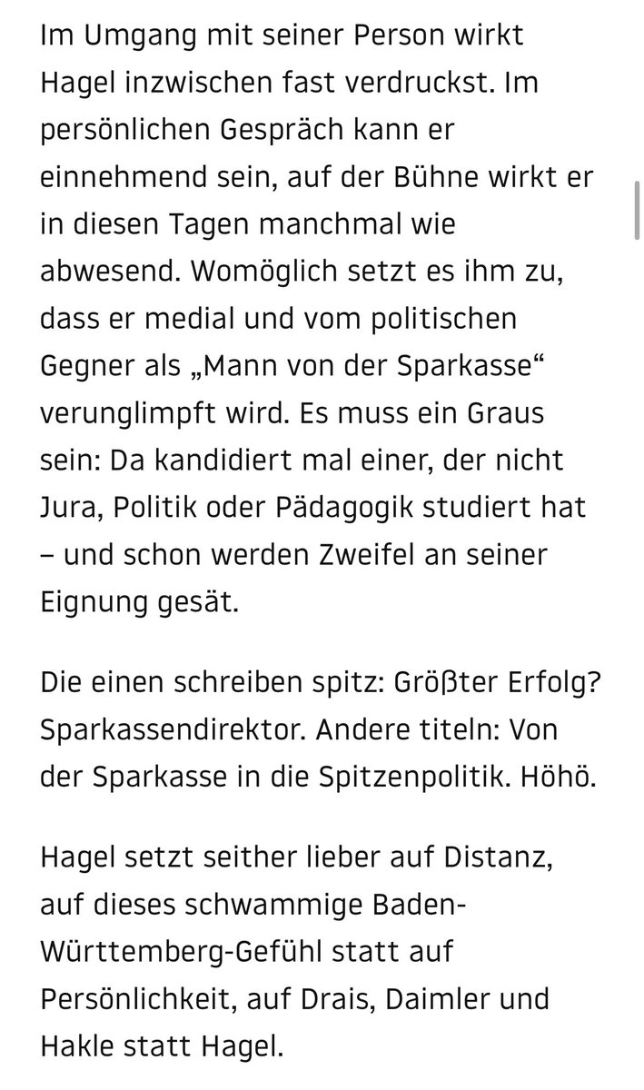 Eine kleine Beobachtung aus dem Wahlkampf in Baden-Württemberg, die manches erklärt über den CDU-Kandidaten, aber auch über unsere politische Kultur: 

<a href="/sternde/">stern</a>