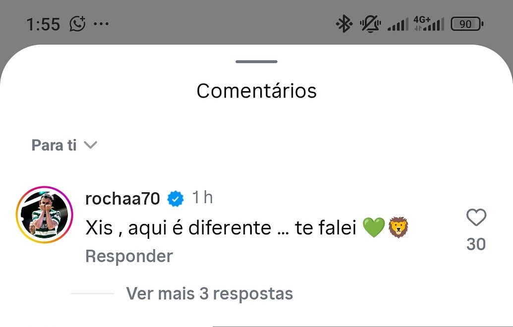 Rocha para Chishkala no Instagram 😄