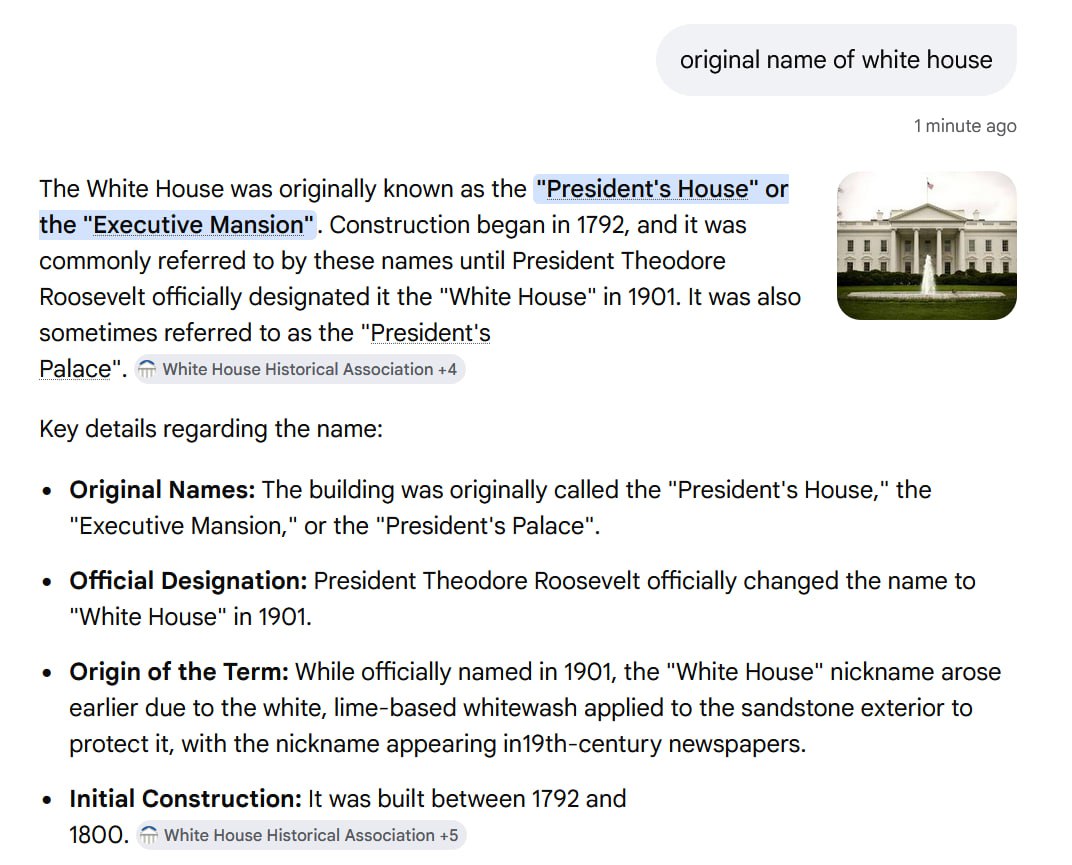 $MANSION  |  The Executive Mansion  

6oH8DQeCYdiU93iE24trf927PDQGfykDAzZbx2DPpump

The White House was known as The Executive Mansion until 1901 when it was renamed by President Theodore Roosevelt.  

Source link:  share.google/aimode/kjafoXN…