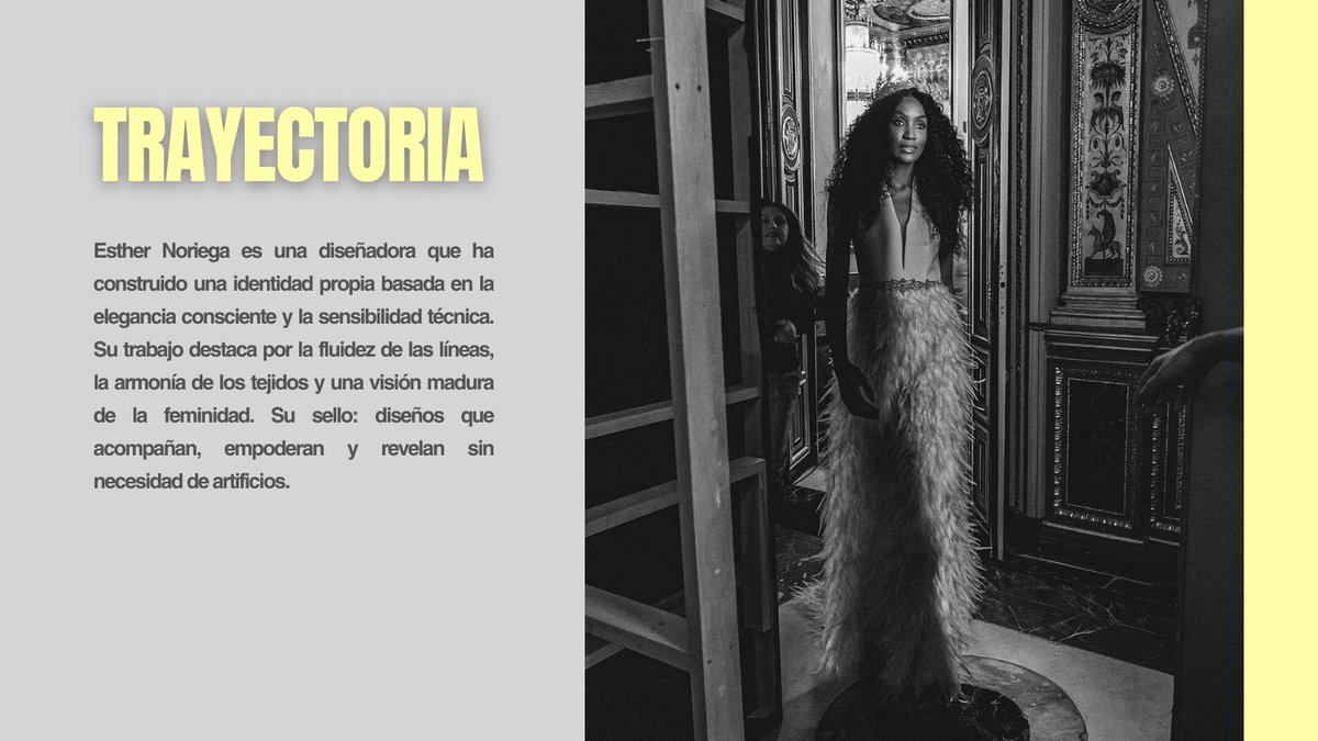 uniendomoda_cyl's tweet image. Esther Noriega llega a #AtelierCouture2026 con OUI, C’EST MOI: una colección de fiesta para una mujer segura que apuesta por la elegancia atemporal y el estilo propio, con diseños sofisticados que realzan el cuerpo con naturalidad. 🫶 @jcyl @ceoe_cyl

#UniendoModaCyL #JCYL