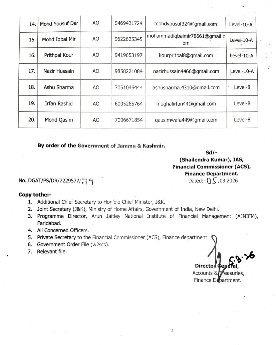 Jammu And Kashmir Finance & Accounts Society tweet media