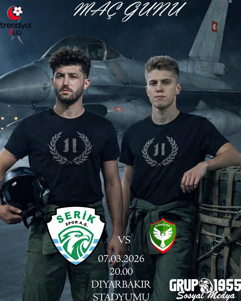 grup1955's tweet photo. Trendyol 1.Lig 29.Hafta
🆚 amed sf
📅 07.03.2026
🕤20.00
🏟️ Diyarbakır Stadyumu
📺 beIN Sports 2 &amp; TRT Spor https://t.co/KGoEJ9CIUi