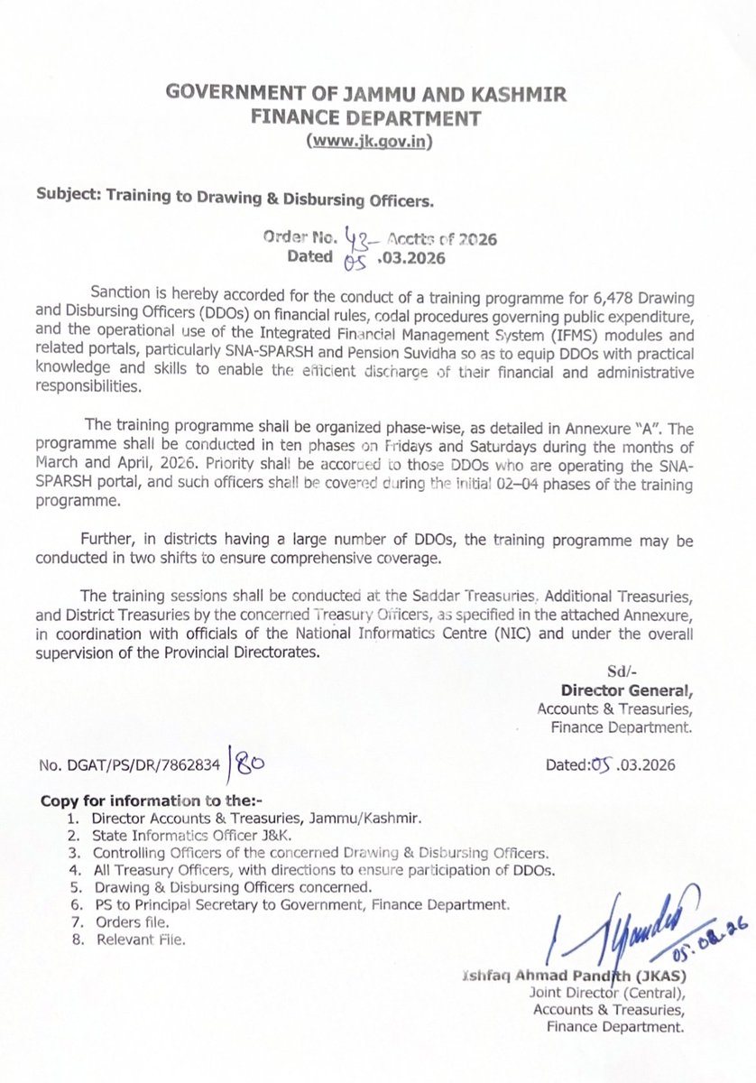 Jammu And Kashmir Finance & Accounts Society tweet media