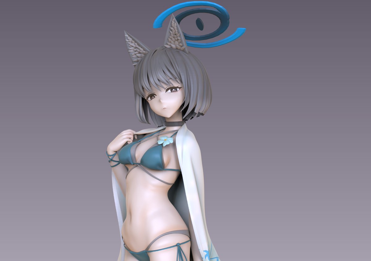 キキョウ(ブルーアーカイブ) 「#zbrush #ブルーアーカイブ」|クロザリのイラスト