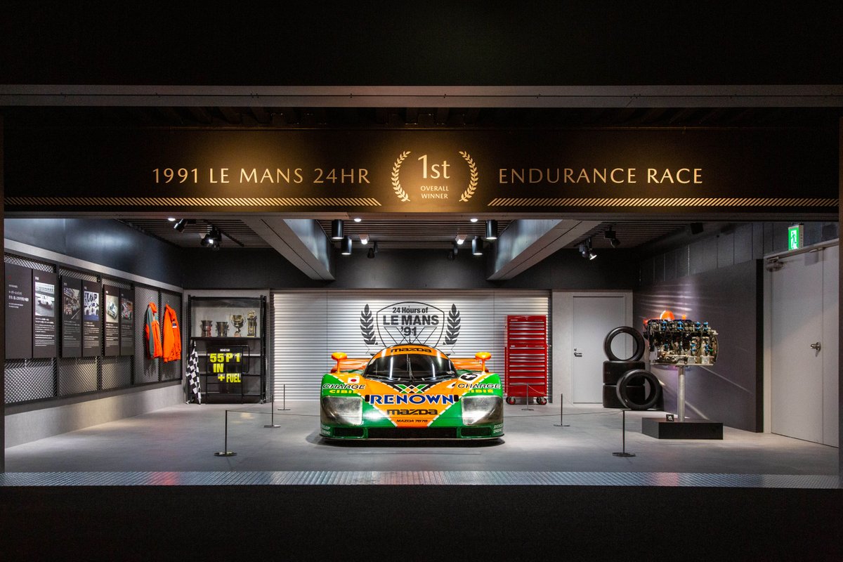 MazdaEspana's tweet photo. El motor rotativo hizo historia: en 1991, el Mazda 787B ganó Le Mans, siendo el único rotativo en lograrlo. 

Hoy, este icono sigue vivo en el Mazda Museum de Hiroshima. 🟠🟢

#Mazda787B #MotorRotativo #CraftedInJapan #MazdaEspaña https://t.co/HeRV0srZAz