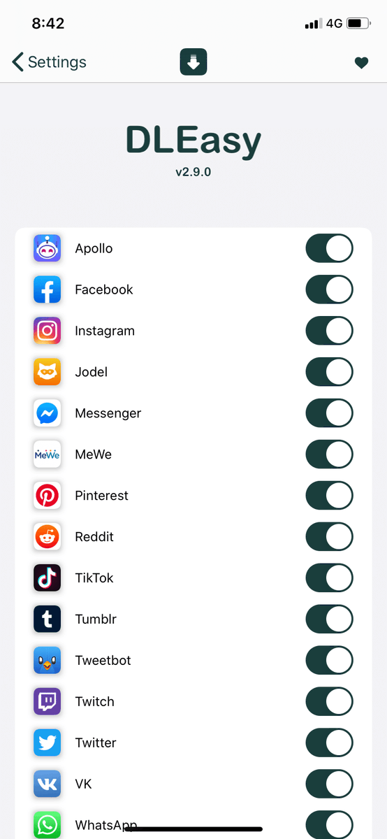 TweakUpdates's tweet photo. Updated: DLEasy 2.14.9 [Tweaks]

Download/Share images &amp; videos from social app...

Architecture: iOS
Repository: Havoc #jailbreak

https://t.co/8Aw7Pj8KSw https://t.co/J2S5d0gs2V