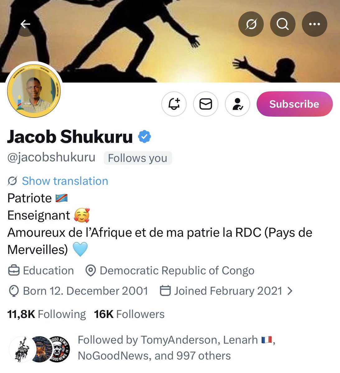 Dans toute la "Twitterphère" congolaise, seuls quatre comptes détiennent désormais la fonctionnalité officielle « S’abonner » (Subscriptions).

1️⃣ Steve Wembi (<a href="/wembi_steve/">Steve Wembi</a>)
2️⃣ Stanis Bujakera (@StanisBujakera)
3️⃣ Et votre humble serviteur, Benjamin Umba <a href="/benjimk/">Benjamin Umba</a> 
4️⃣ ainsi que
