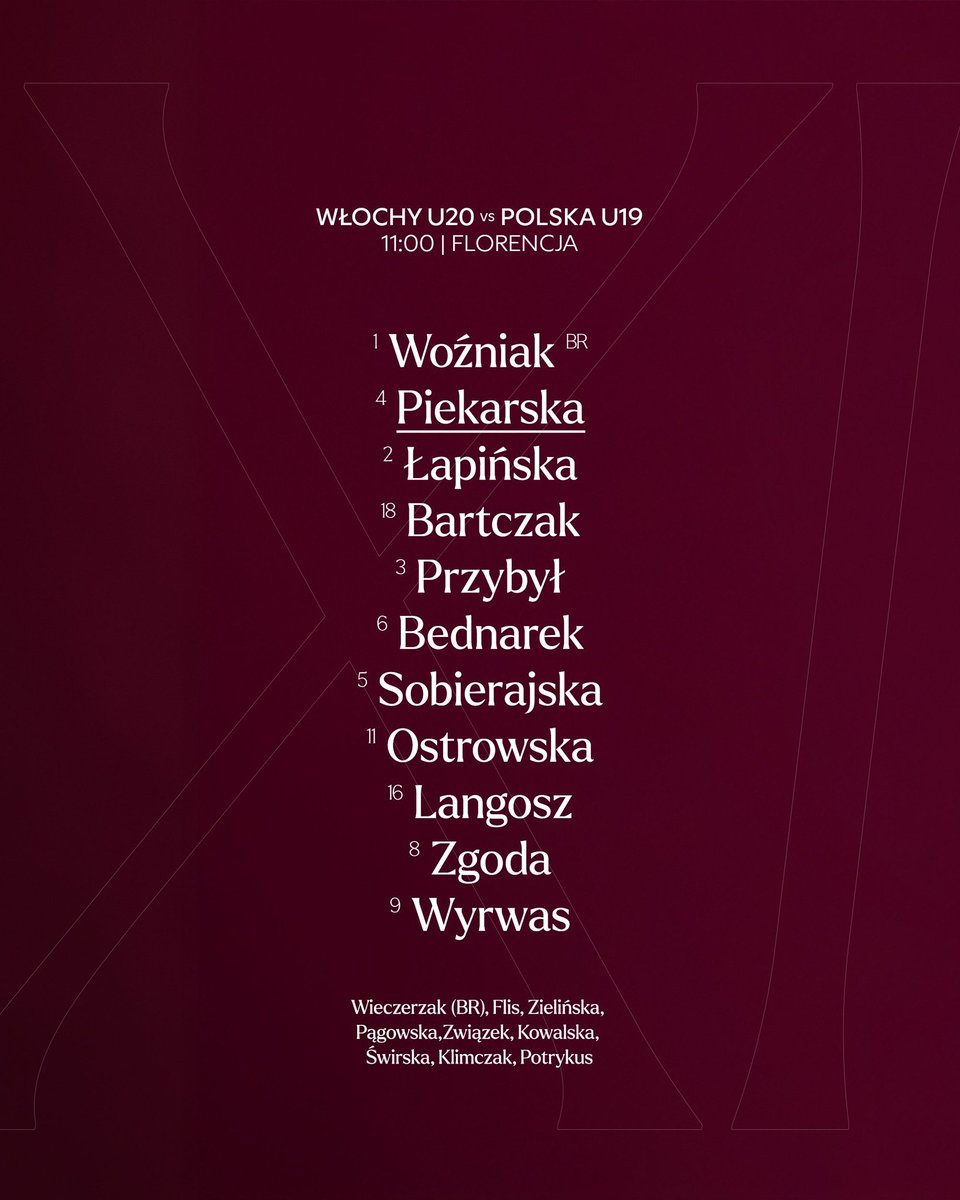 PogonSzczecin_K's tweet photo. ๐ต๐ฑ Lena ลwirska rewanลผ w towarzyskim dwumeczu z reprezentacjฤ
Wลoch U20 rozpocznie na ลawce rezerwowych ๐
#ITAPOL ๐ฎ๐น๐ต๐ฑ WU19 https://t.co/kASrxN7c3N