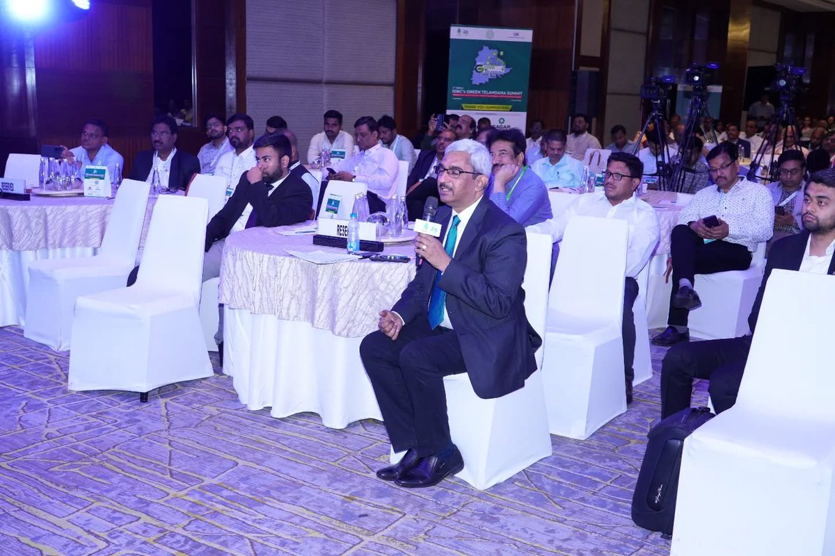 kkrmardi's tweet photo. Participated in the Green Telangana Summit 2026 hosted by the #IGBC in Hyderabad. Inspiring discussions on #NetZeroBuildings, climate-resilient infra, and sustainable urban growth. Peopleโs movements like #GreenIndiaChallenge #HaraHaiTohBharaHai must power a greener Telangana. https://t.co/qQypbAuOA5