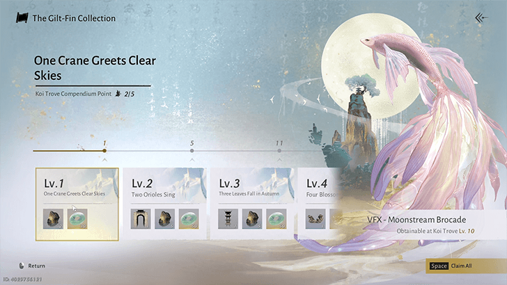 Game8_WWM's tweet photo. Unlock The Gilt-Fin Collection by talking to the Wayfarer in Jade Gate Pass. For each set of Poem entries gathered, you can obtain milestone rewards from the collection.

See all Poem locations in our guide: https://t.co/5tnpaxD6jH

#WhereWindsMeet https://t.co/eETj8wKe30