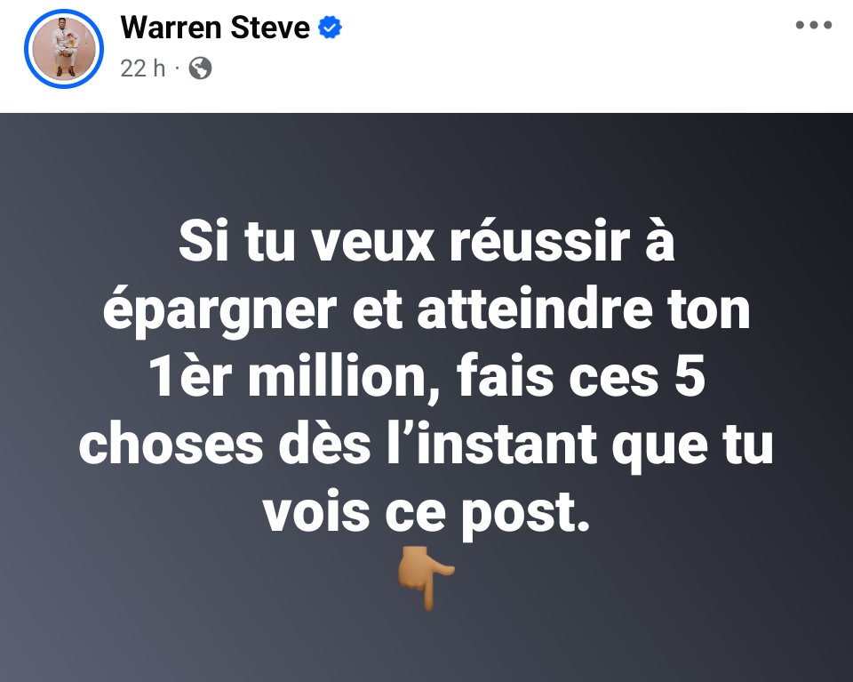 Si tu veux réussir à épargner et atteindre ton 1èr million, fais ces 5 choses dès l’instant