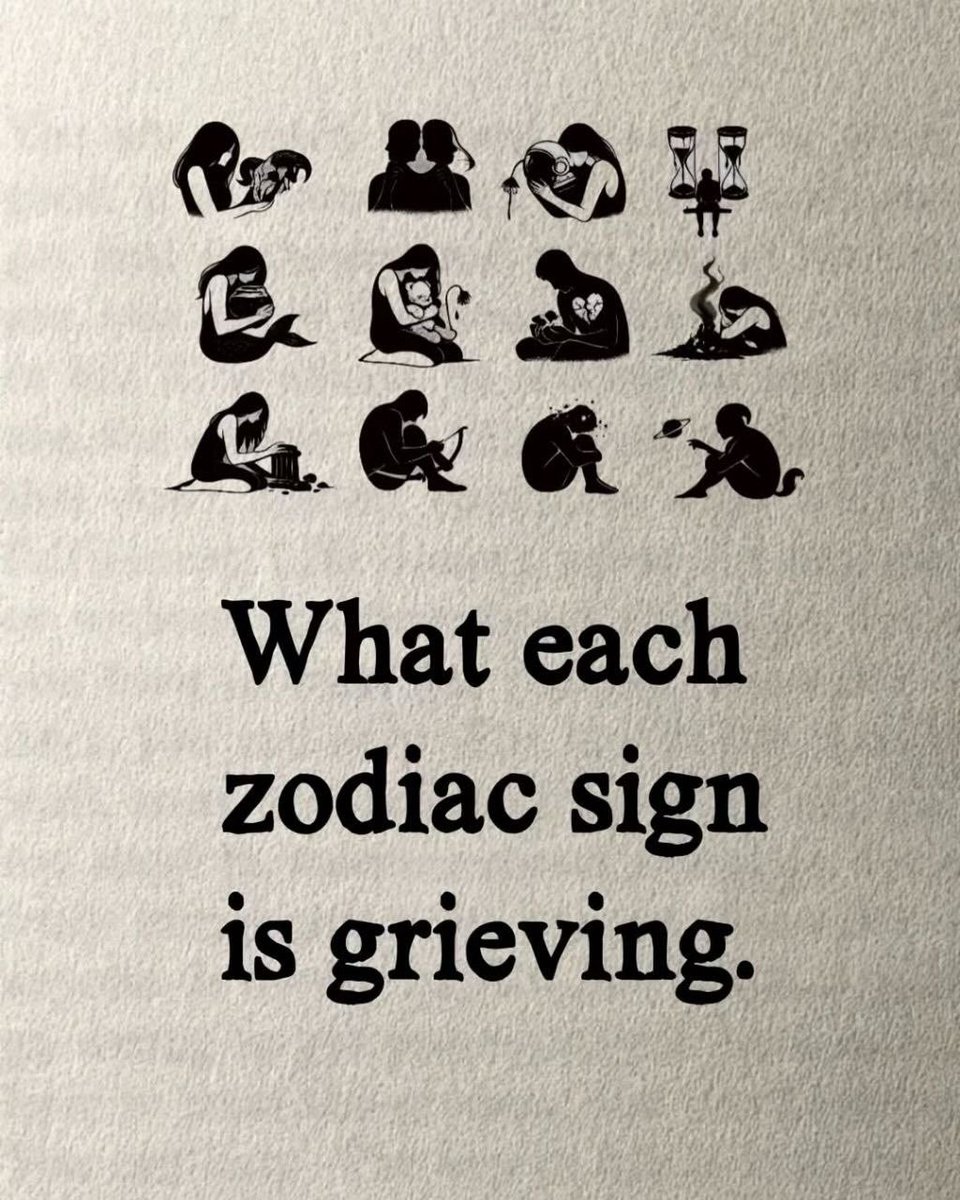 philosophysage's tweet photo. What each zodiac sign is grieving.

// Thread // https://t.co/EoUnKVSu3U