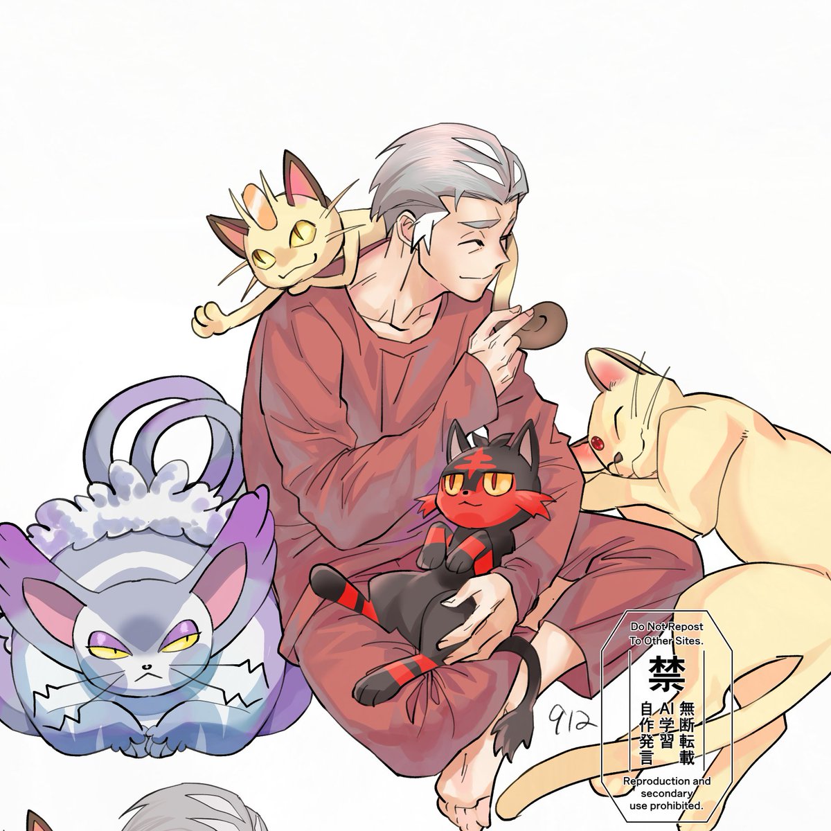 ねこまみれ着色。