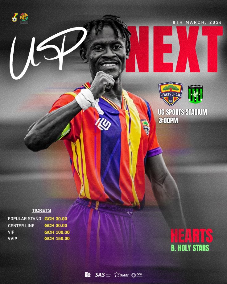 HeartsOfOakGH's tweet photo. ⏳ 24 Hours To Go!
Tomorrow we return to the Legon Sports Stadium to face Basake Holy Stars.
Phobians, your energy will make the difference. Let’s fill the stands and push the boys to victory!
#AHOSC #Phobia #MatchdayCountdown https://t.co/Rd4M0OqzKY