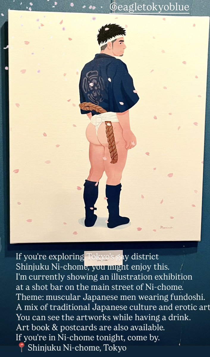 momomoriuo's tweet photo. Tonight in Ni-chome
Illustration exhibition Japanese jock theme
Art book available
@eagletokyoblue https://t.co/BfHBuUtxgE