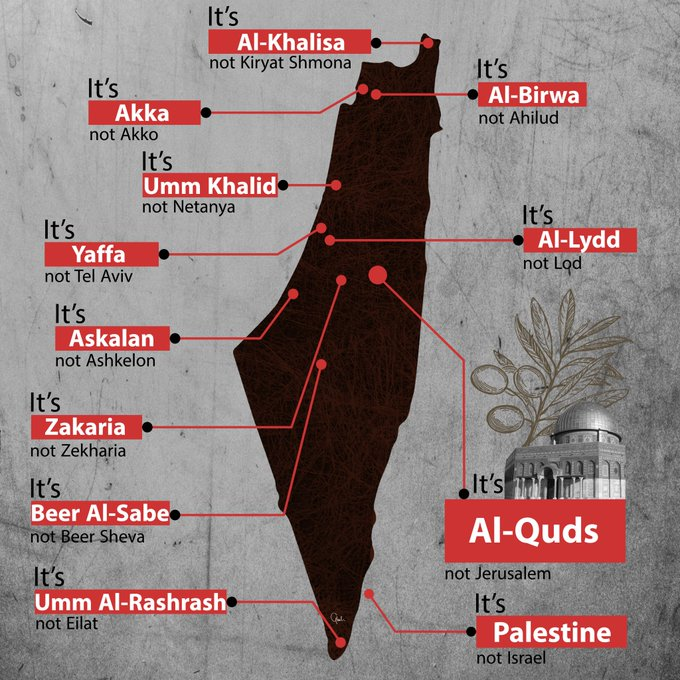 Never forget to spread truth about Palestine.