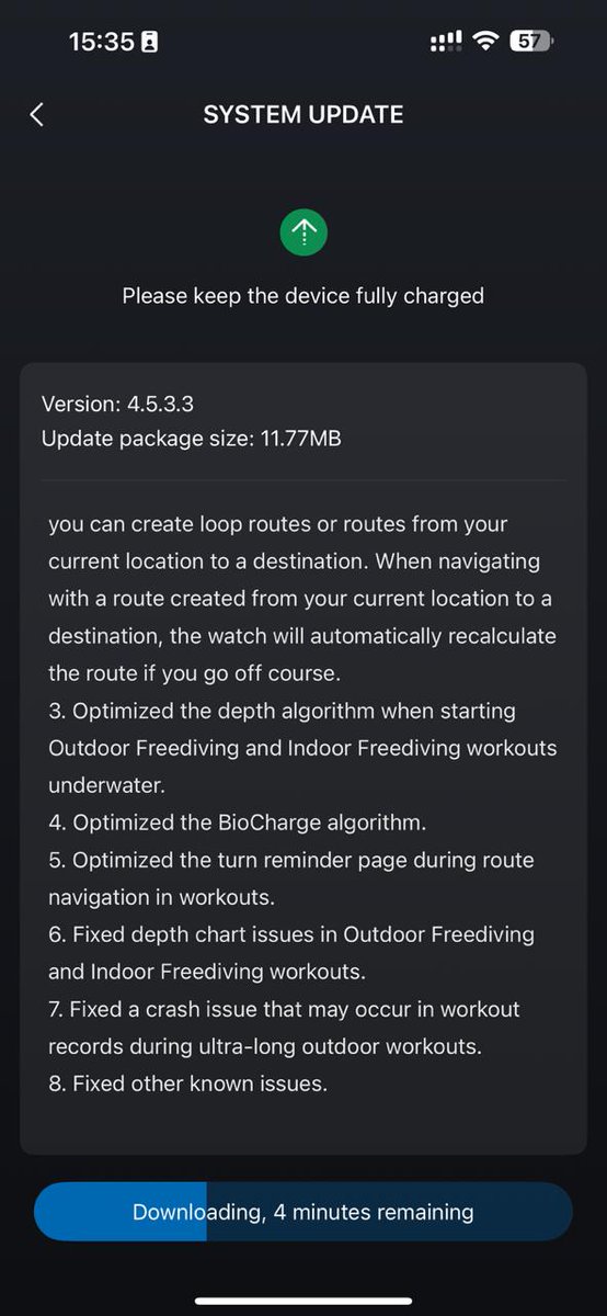 AmazfitIN's tweet image. New update. New possibilities.

The latest T-Rex 3 update brings offline route planning, a new diving workout mode, and performance improvements for your next adventure.

in.amazfit.com/products/amazf…

#Amazfit #TRex3 #UpdateNow #OutdoorReady #Smartwatch