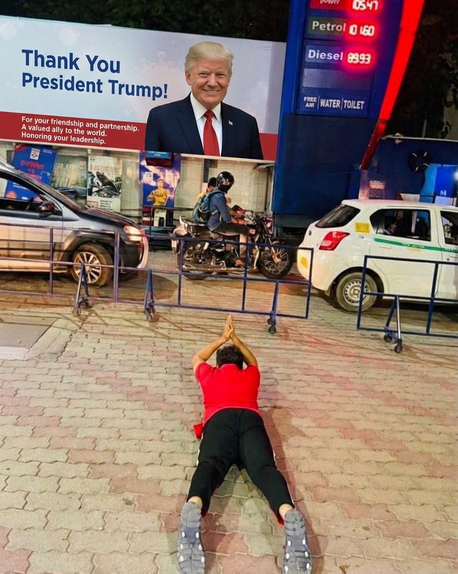 AlphaaLion's tweet photo. We indians are ready for your new banners @HPCL ... special thanks to our brave head of the state @narendramodi and the laser eyed diplomat @DrSjaishankarI (couldn't find the og handle sorry) @indiandiplomats 
#narendarsurrendar
#pmoindia 
#compromisedmodi https://t.co/fksTPeXuGM