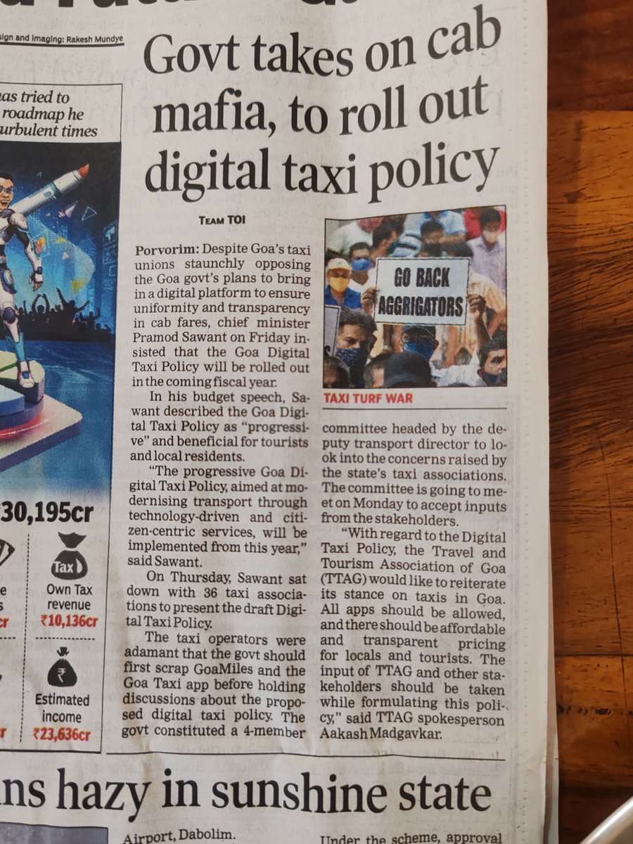 Best of luck for getting this through <a href="/DrPramodPSawant/">Dr. Pramod Sawant</a> <a href="/RohanKhaunte/">Rohan Khaunte</a>. This could have the single biggest impact on Goa tourism in the coming years. We need to have quick point to point cab apps in Goa. It needs to be a free market and not controlled by the taxi hooligans!