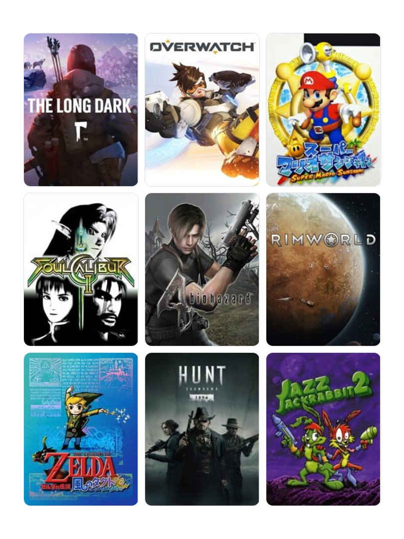 #my9games are kinda all over the place? I tried mixing some nostalgic games and some games I've simply played too much of. A few of them are both.
