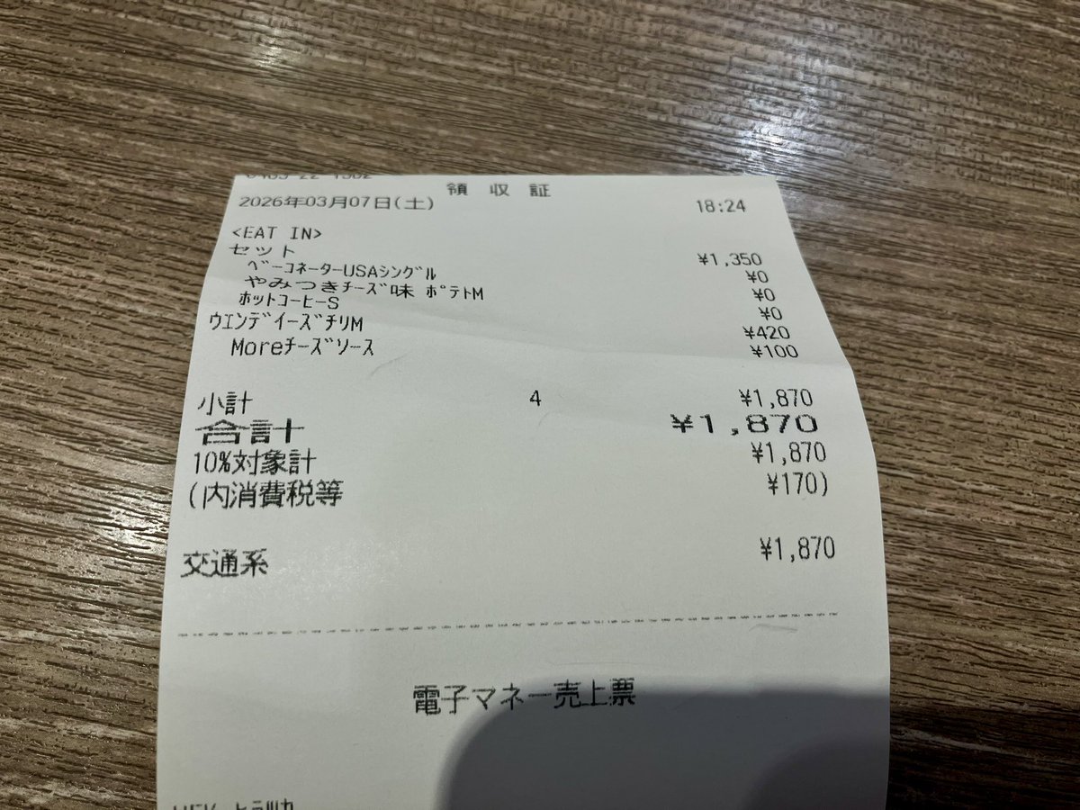 Wendy's、何十年ぶりに発見し突撃🦬 しかし値段見たら高っっっか