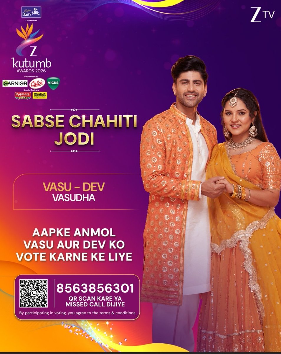 whattaagirll2's tweet image. They are nominated in #ZeeKutumbAwards
So Vote for them :-🤌🏻🥺
•Chahita Kirdar Male: #Devaansh
•Chahita Kirdar female: #Vasu
•Chahiti Jodi: Vasu-Dev #VasuDev
•Pasandida Dharavahik: #Vasudha
•Pasandida Kutumb: #Vasudha Kutumb

#AbhiShekSharma #PriyaThakur
#ZeeKutumbAwards2026