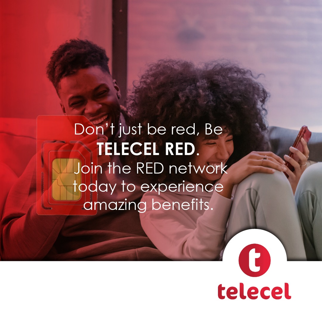 Telecel_Zim's tweet photo. This weekend, stay Red with Telecel. More data, more talk, more connection.
#StayRed
#TellSomeOne https://t.co/6pJCMRTwgw