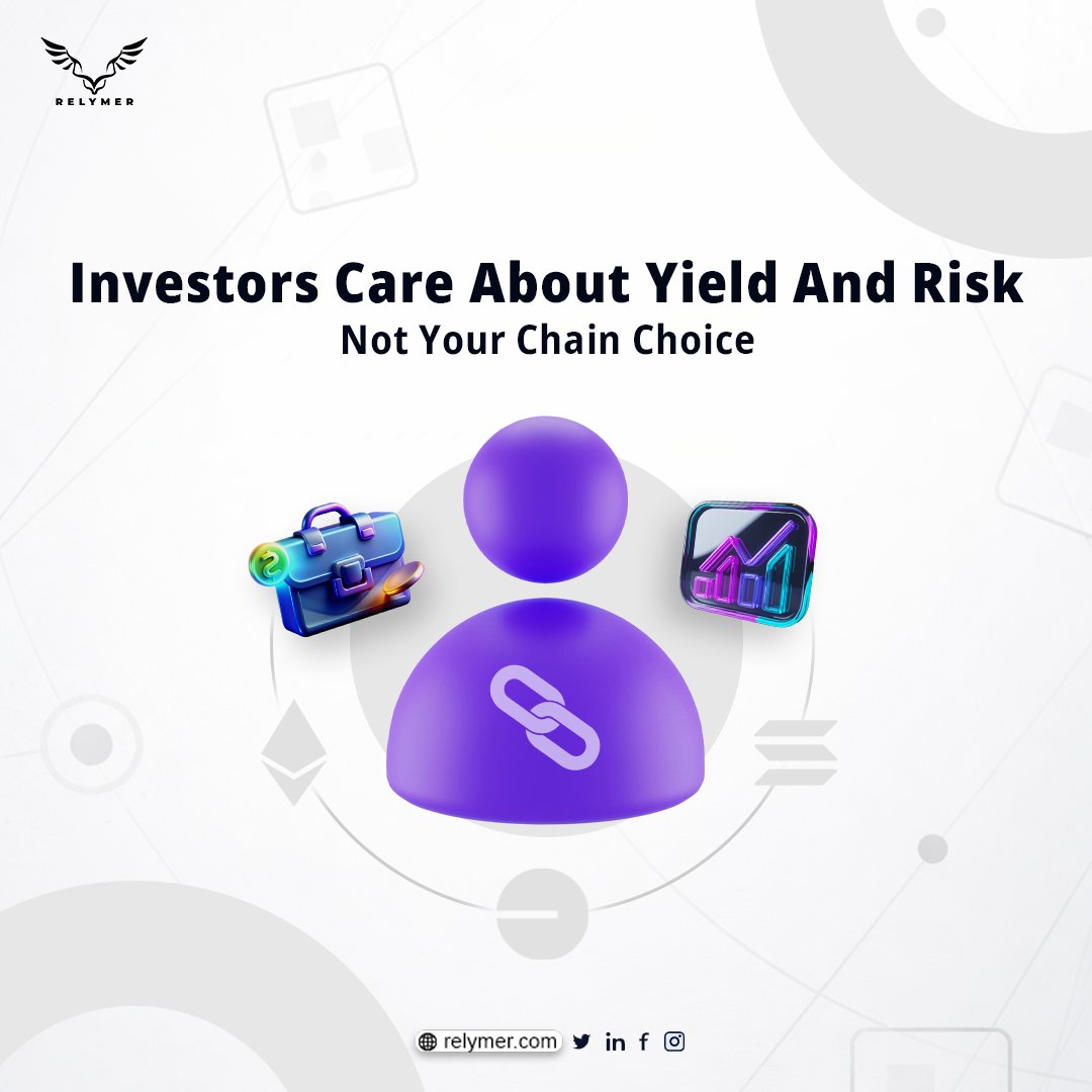 relymer's tweet photo. Many RWA founders spend too much time debating chain selection.

Ethereum?
Solana?
Base?

But investors look at different metrics.

📈 Yield 
⚖️ Risk profile
🔄 Exit mechanisms

Infrastructure is important — but it’s only the baseline. https://t.co/0k9BeJDqPe