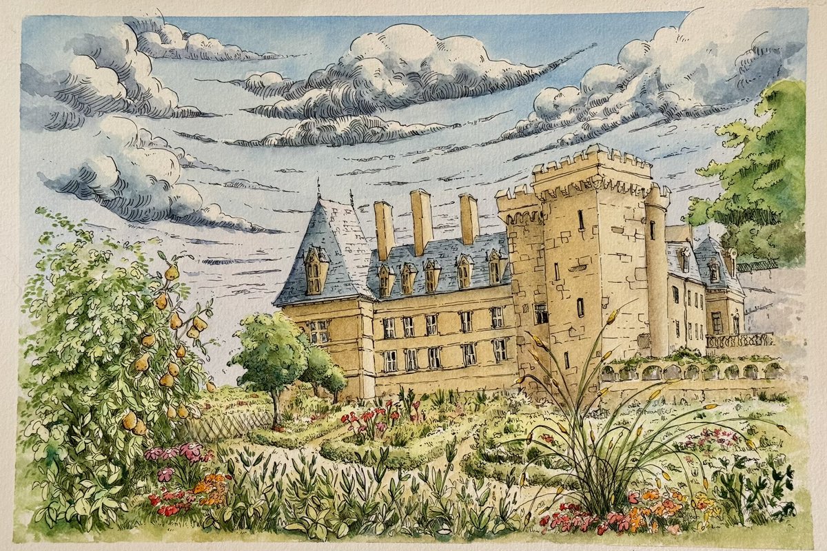 cado's tweet photo. vacation impressions 2025: #villandry #valdeloire #france 
Instag: @evaonirica @cadoeva - #porto #portugal
.
winter Março 2026
.
#art #drawing #watercolor #architecture #paint #artwork #illustration https://t.co/wDPZGmunBY