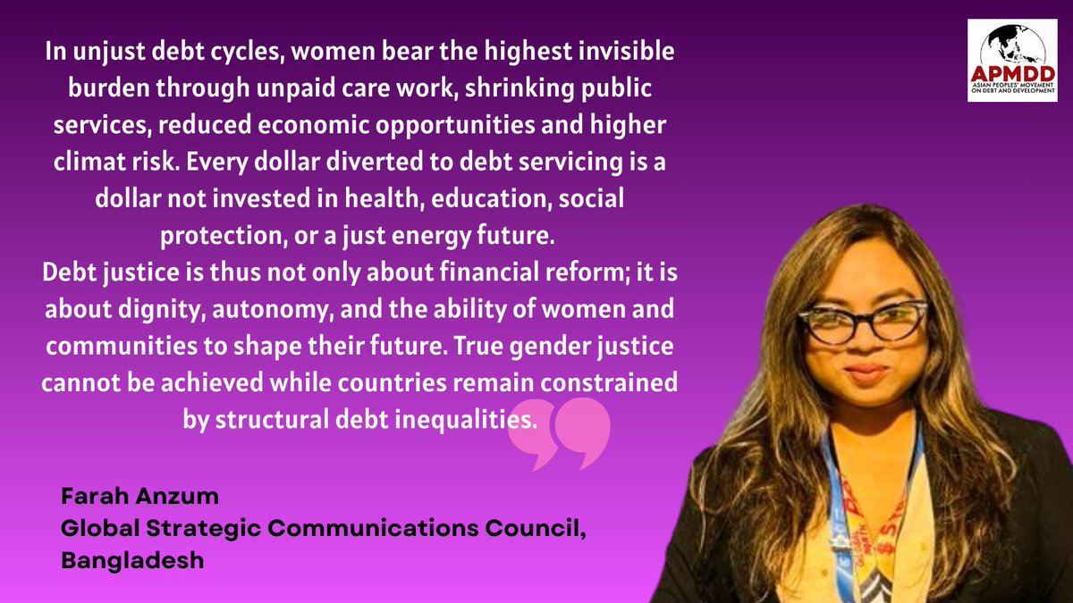AsianPeoplesMvt's tweet photo. As we prepare to mark International Women’s Day, we amplify the calls of Asian women resisting debt, austerity, and exploitation, and fighting for justice, equality, and liberation. #CancelTheDebt for women's rights!

#InternationalWomensDay
#DebtJusticeIsGenderJustice https://t.co/XJhidDlroh
