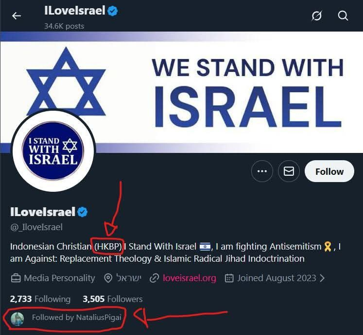 Menteri HAM folow akun pecinta genosida