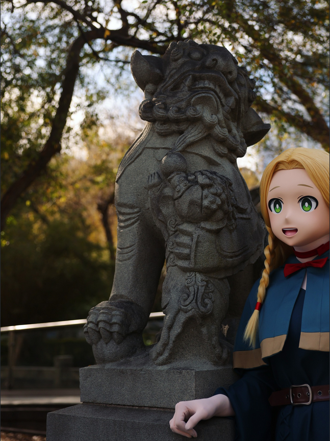 Izzy_Kig's tweet photo. Okay, confirmed it's just a statue. #cosplay #kigurumi #着ぐるみ #きぐるみ #アニメ顔 #deliciousindungeon #ダンジョン飯 #donato_marcille #smashcon2025
📸 - @alistairk1
🎭 - @goukaou
👗 - @cosordermade1 https://t.co/t3NLIew60x