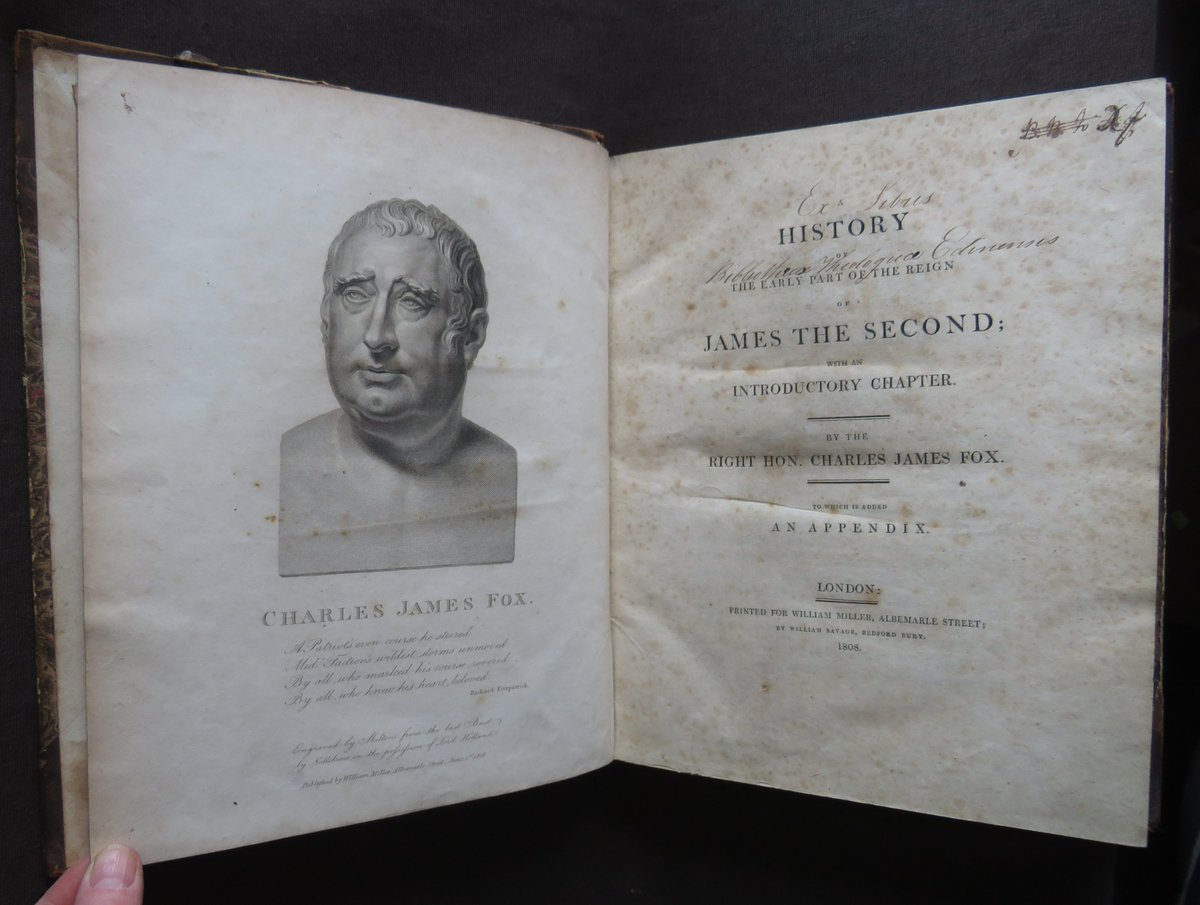 wisdompedlars's tweet image. 1st HISTORY KING JAMES SECOND 1808 FOX Reign STUART MONMOUTH REVOLUTION WAR

#books #antiquarian #firstedition #history #Stuarts #monarchy #war #rebellion #revolution #Britain #bookauction 
bit.ly/4aUJMTD