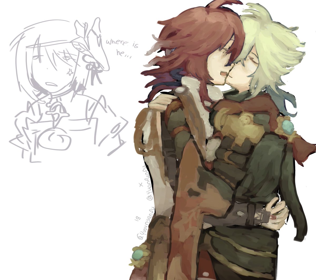 Yuanfuofu's tweet photo. #heikazu #kazuhei 

The concept was rough kissing but ahm I've decided to make it looks friendly https://t.co/LgSQxOaVqQ