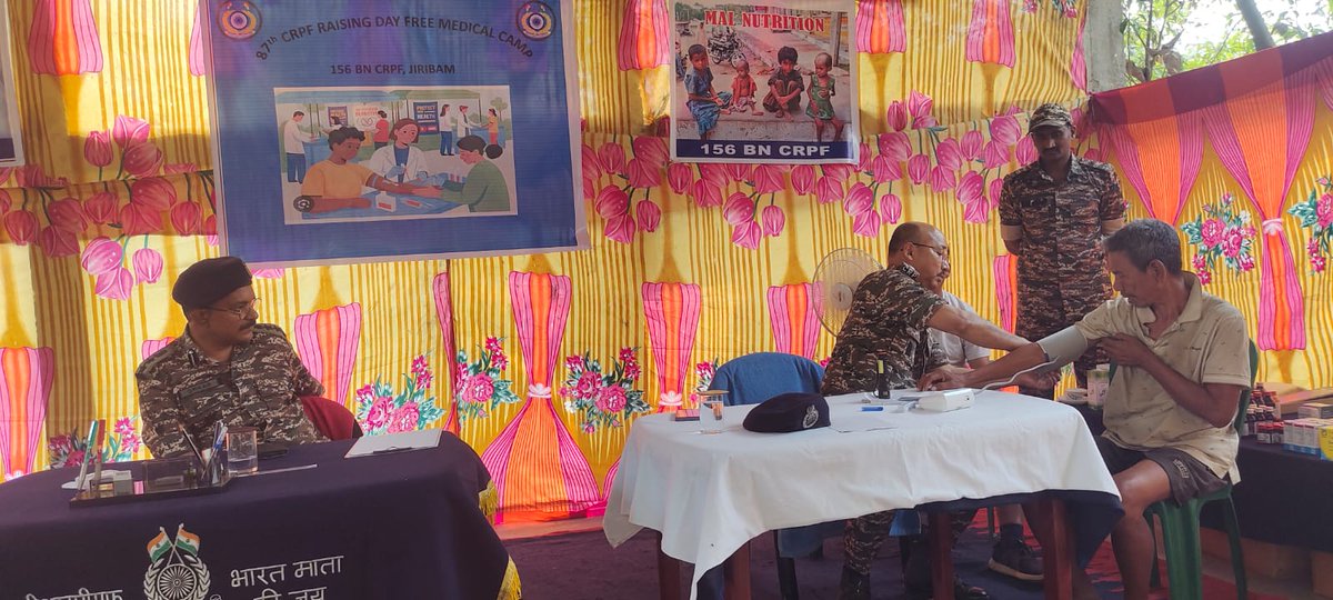 156Bn's tweet photo. On the Occasion of 87 Raising Day a health Camp was Organised by 156 bn at Mongbung Kuki Village on 7/3/26. https://t.co/1n8tz86i1F