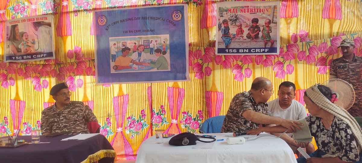 156Bn's tweet photo. On the Occasion of 87 Raising Day a health Camp was Organised by 156 bn at Mongbung Kuki Village on 7/3/26. https://t.co/1n8tz86i1F