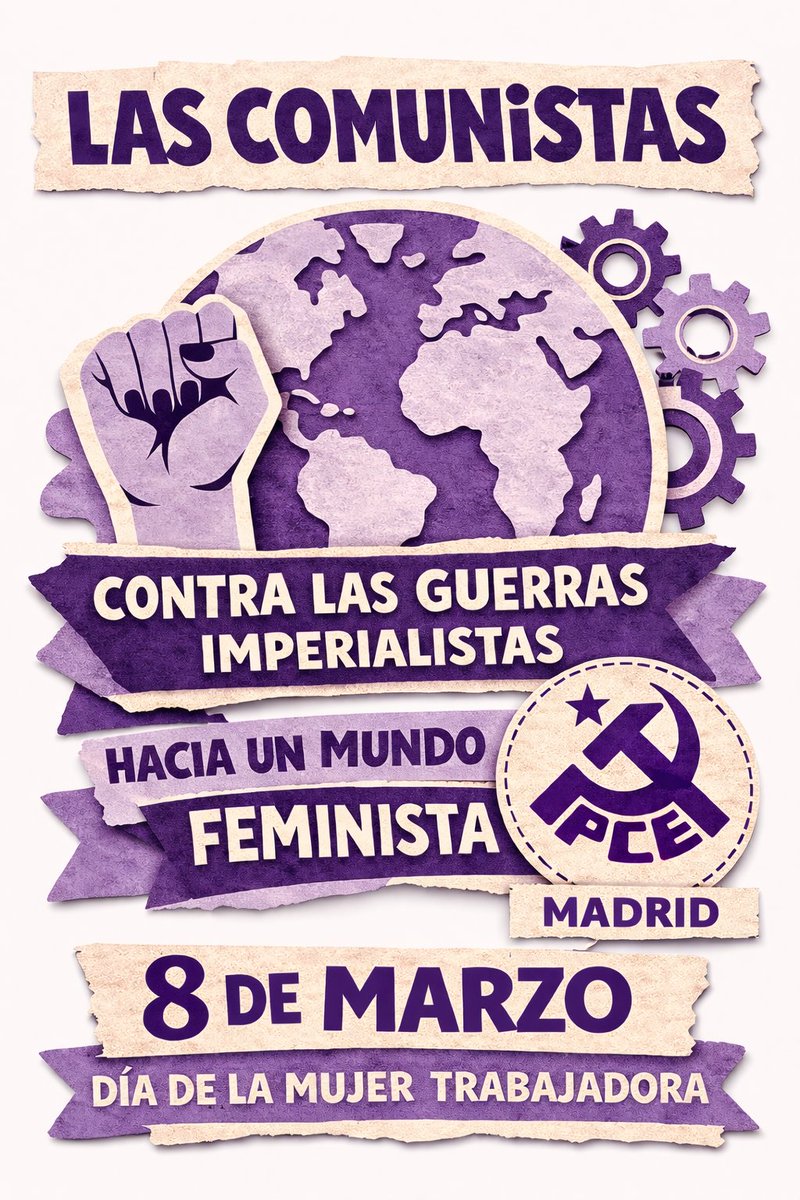 Las Comunistas lo tenemos claro, siempre contra las Guerras Imperialistas. 
Hacia un Mundo Feminista. 

Nos vemos mañana en la Manifestación💜🔥

#LaAlternativaEsComunista