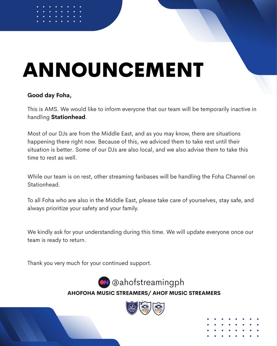 AHOFOHA MUSIC STREAMERS tweet media