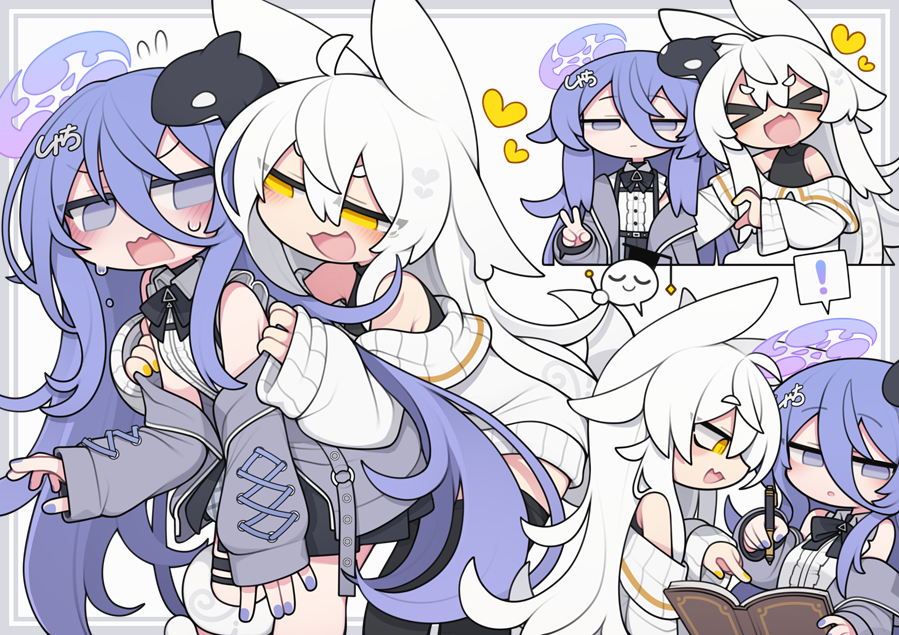 「ヴィードさん()家のノノちゃんをドロドラと一緒に描かせていただきました!ドロドラ」|如月カヤのイラスト