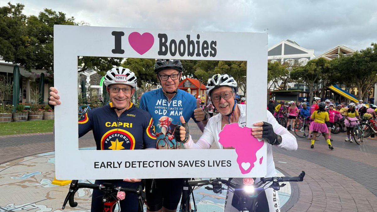 Ideal_Software's tweet photo. @ILoveBoobies_za non profit that funds FREE #breastcancer screenings for women without medical aid in SA

Come on down and join in the #CTCycleTour pre race fun &amp; support a local charity, ahead of tomorrow’s 109km race.🚴‍♂️

@mike_said_what @CTCycleTour 

#earlydetectionsaveslives https://t.co/pZkHCb55Ji