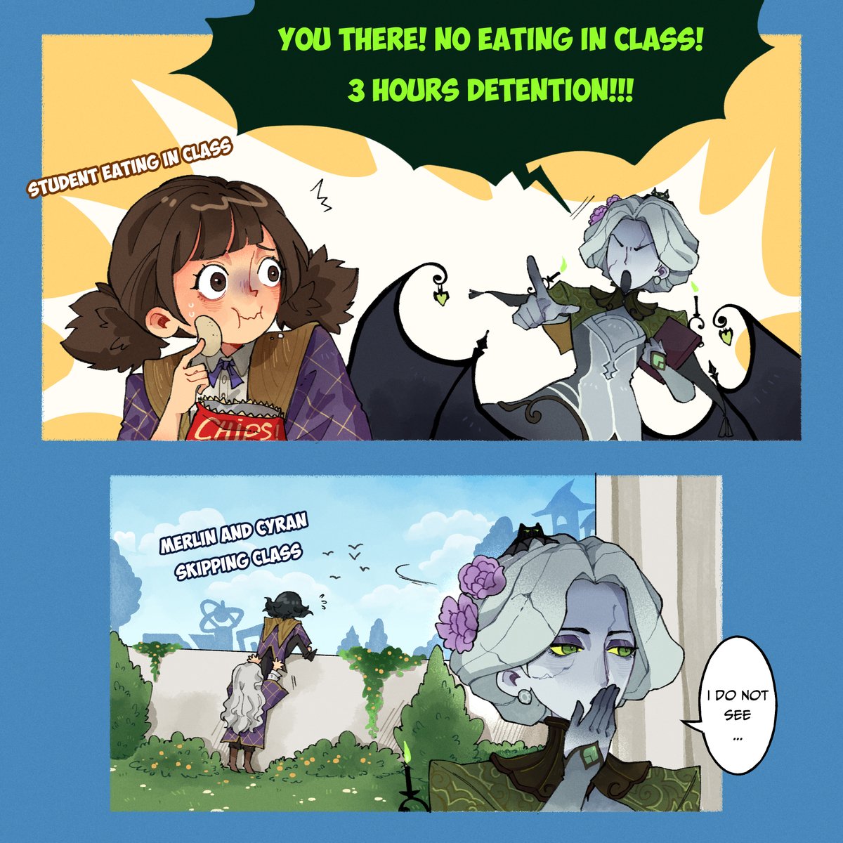 Looks like Professor Zorya has noticed Merlin's cl... Looks like Professor Zorya has noticed Merlin's cl...