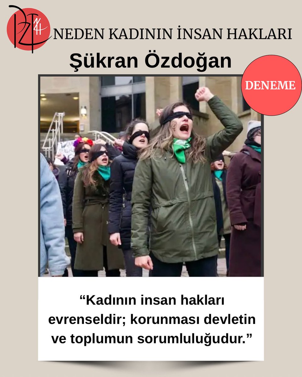 Günün ikinci yazısı Şükran Özdoğan’dan. 
Kadın hakları insan haklarının içindedir; fakat kadınların maruz kaldığı özgül hak ihlallerini görünür kılmak ve korumak için ayrıca düzenlenmesi gerektiğini hatırlatıyor. 
pazartesi14.com/2026/03/07/ned…