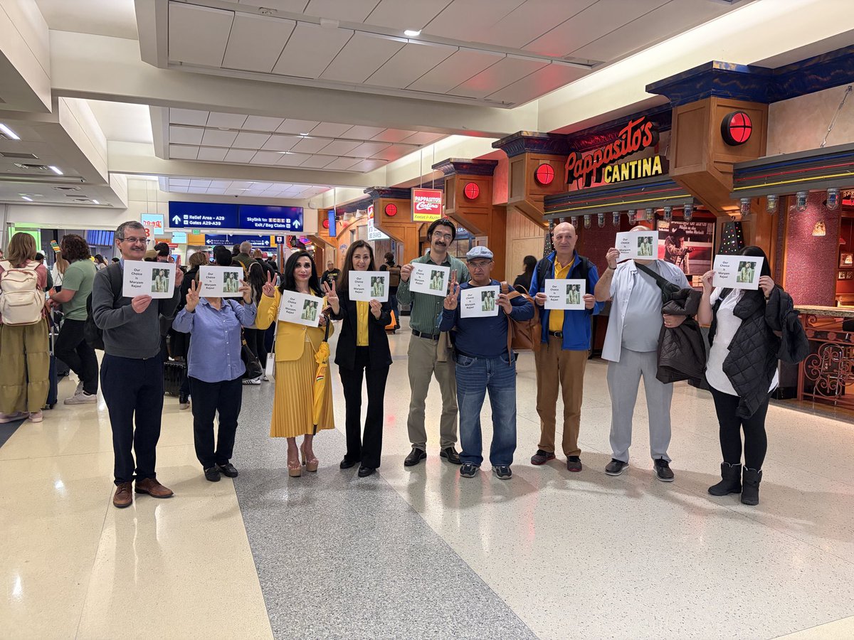 At DFW airport heading to DC to participate in the FreeIran Unity Rally &amp; March. 
We support the Provisional Government announced by <a href="/Maryam_Rajavi/">Maryam Rajavi</a> based on her Ten-Point Plan. 
#OurChoiceMaryamRajavi 
<a href="/wfaa/">WFAA</a> <a href="/NBCDFW/">NBC DFW</a> <a href="/FOX4/">FOX 4 NEWS</a> <a href="/CBSNewsTexas/">CBS News Texas</a>