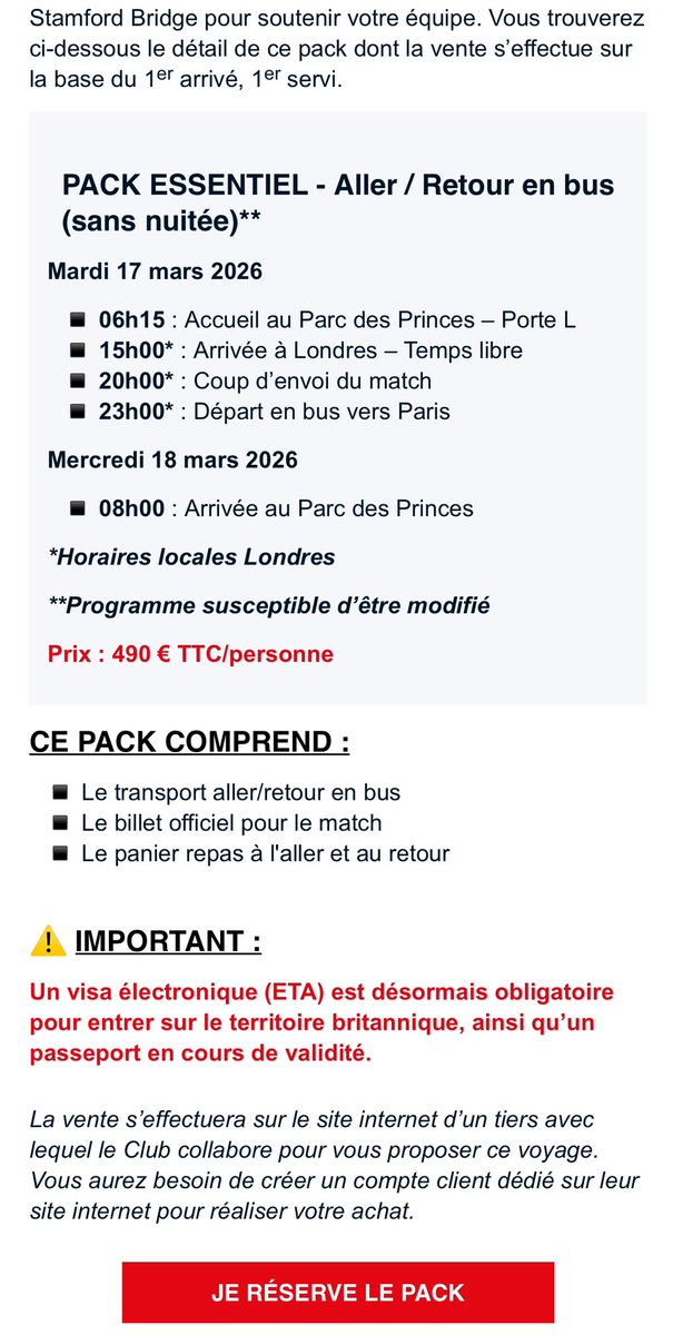Coucou <a href="/PSG_inside/">Paris Saint-Germain</a> , vous pouvez nous expliquer ce que c’est que ce business modèle ?
Vous êtes un club ou une agence de voyage ?
Utiliser des quotas du parcage pour proposer des deals comme ça avec des sites tiers c’est une honte ... Ou est le respect des supporters fidèles ?