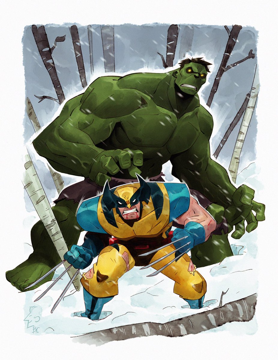 NeoCloudBuster's tweet photo. Hulk and Wolverine. Experimenting. #xmen #hulk https://t.co/7QHj1VTyhz