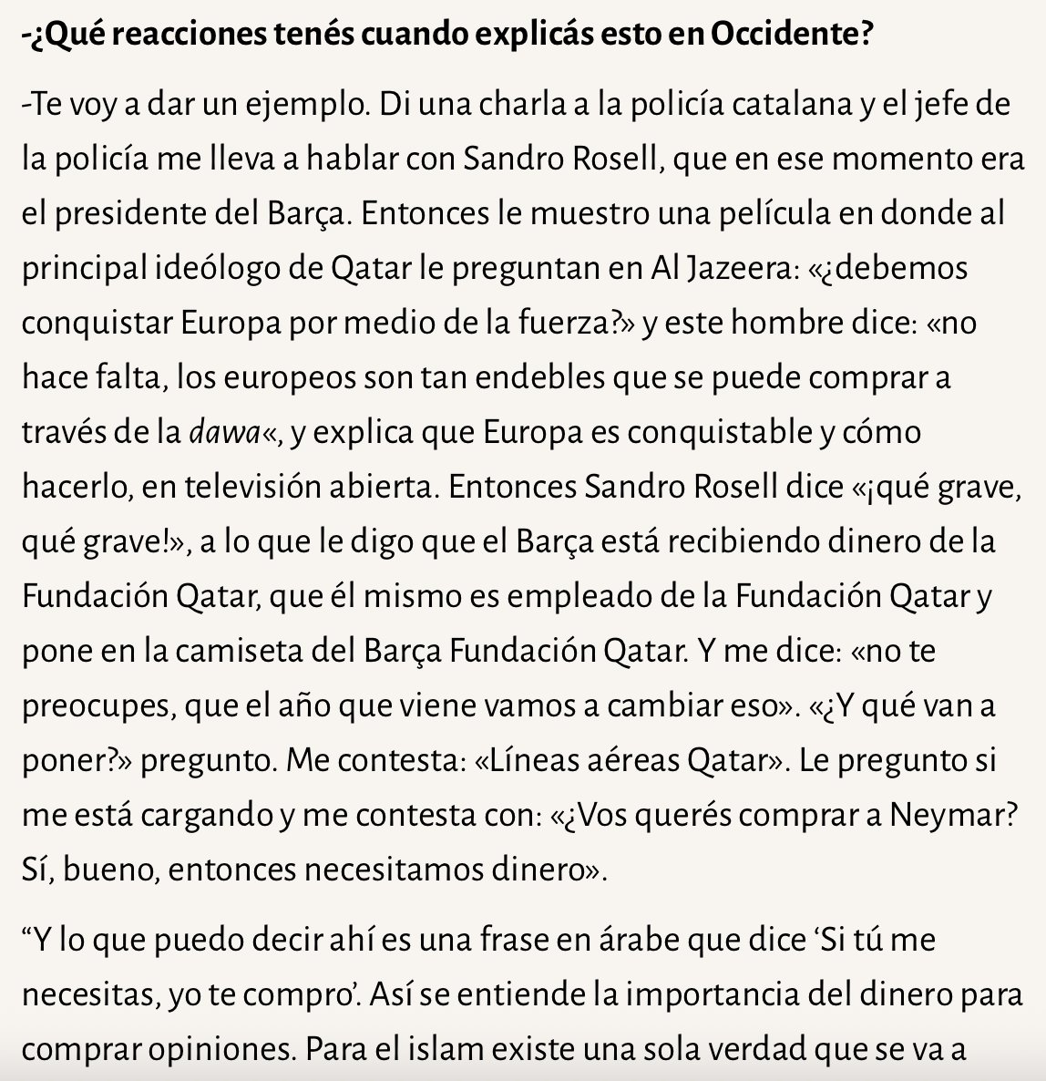 Lo mejor que se puede leer hoy es la nota de <a href="/osvaldobazan/">OB</a> a <a href="/gbentasgal/">Gabriel Ben-Tasgal</a> en <a href="/RevistaSeul/">Revista Seúl</a>, sobre el terrorismo islámico y Occidente. Van dos ejemplos y el link. seul.ar/islam-occident…